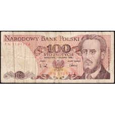Польша 100 Злотых 1988 год