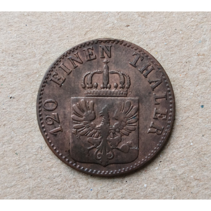 Пруссия 3 Пфеннига 1861 год