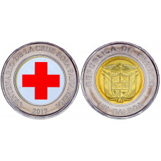 Панама 1 Бальбоа 2017 год UNC Принт KM# 177 Столетие Панамского Красного Креста (BOX1022)