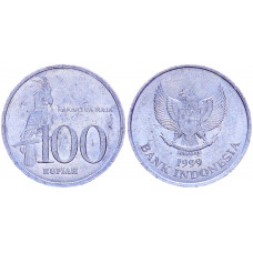 Индонезия 100 Рупий 1999 год UNC KM# 61 Фауна Черный Кокаду (BOX1114)