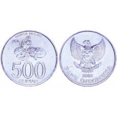 Индонезия 500 Рупий 2003 год UNC KM# 67 Флора Жасмин (BOX1116)