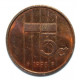 НИДЕРЛАНДЫ 5 центов 1998 ( KM# 202) БЕАТРИКС