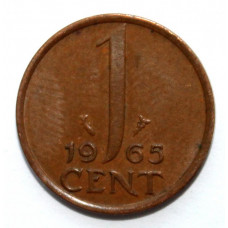 НИДЕРЛАНДЫ 1 цент 1965 ( KM# 180) ЮЛИАНА