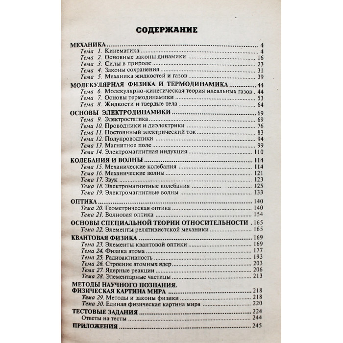 Шпаргалка по физике