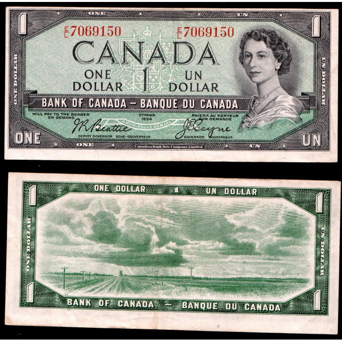 Канада 1 Доллар 1954 год. E/L 7069150