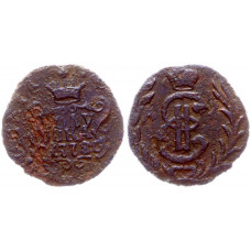 Россия Сибирь Полушка 1778 КМ год Бит# 1230 (R1) Сибирская монета Вензель Екатерины II