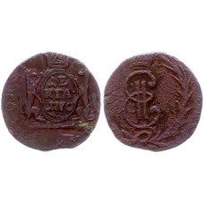 Россия Сибирь Денга 1770 КМ год Бит# 1177 Сибирская Монета Вензель Екатерины II