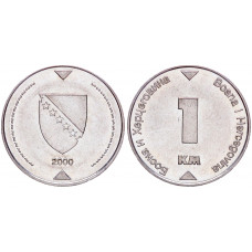 Босния и Герцеговина 1 Конвертируемая марка 2000 год XF KM# 118