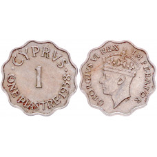 Кипр 1 Пиастр 1938 год KM# 23 Георг VI