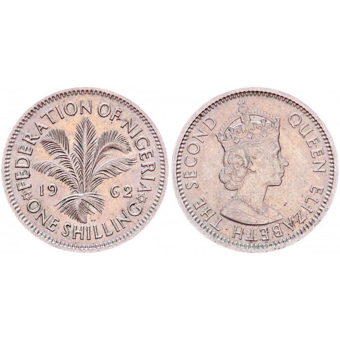 Нигерия 1 Шиллинг 1962 год KM# 5 Елизавета II