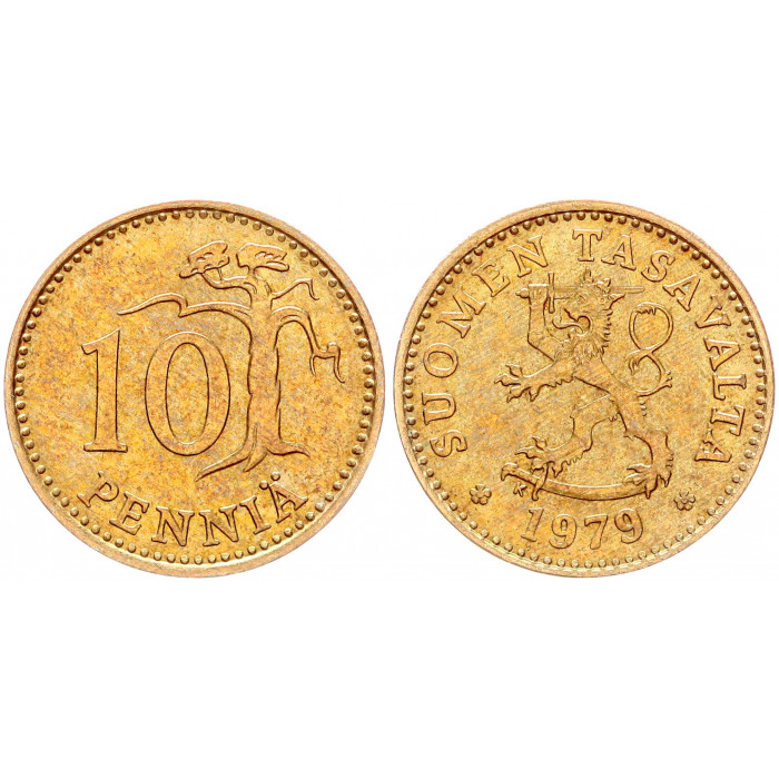 Финляндия 10 Пенни 1979 год KM# 46