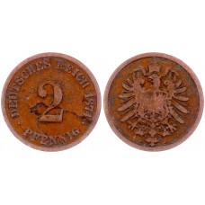 Германия 2 Пфеннига 1874 C год KM# 2 Франкфурт Германская Империя