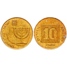 Израиль 10 Агорот 1991 год KM# 158 Менора