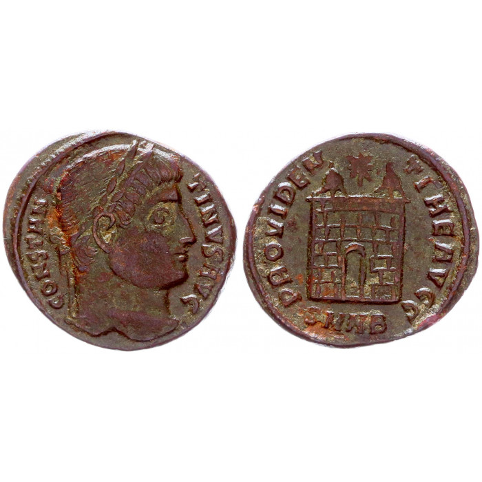 Римская Империя 1 Фолис 328 - 329 год RIC# RIC VII# 153 56-ой Имп. Константин I, Запад, с 324 55-ый Восток