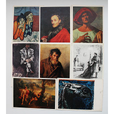 СССР комплект из 8 открыток «ЖИВОПИСЬ» (Изобразительное искусство, 1974-1979)