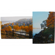 «ПЛЁС». Панорама Плёса. Волга (комплект из 2 почтовых открыток) Чистые. Посткроссинг