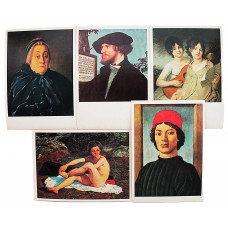 СССР комплект из 5 открыток «ЖИВОПИСЬ» (1985 год) С описанием полотен