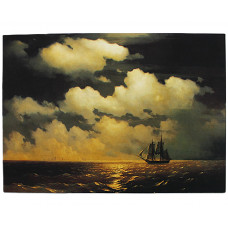 Открытка "Бриг МЕРКУРИЙ после победы". Иван Айвазовский. (2017 год) Новая. Посткроссинг