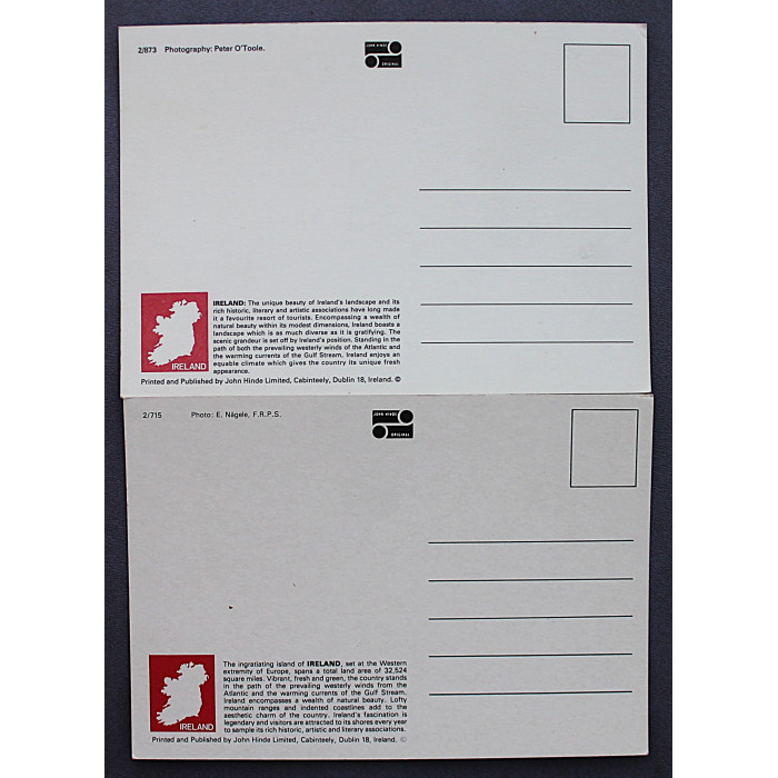 ИРЛАНДИЯ пара почтовых открыток «КРАСОТЫ ИРЛАНДИИ». Новые. Посткроссинг