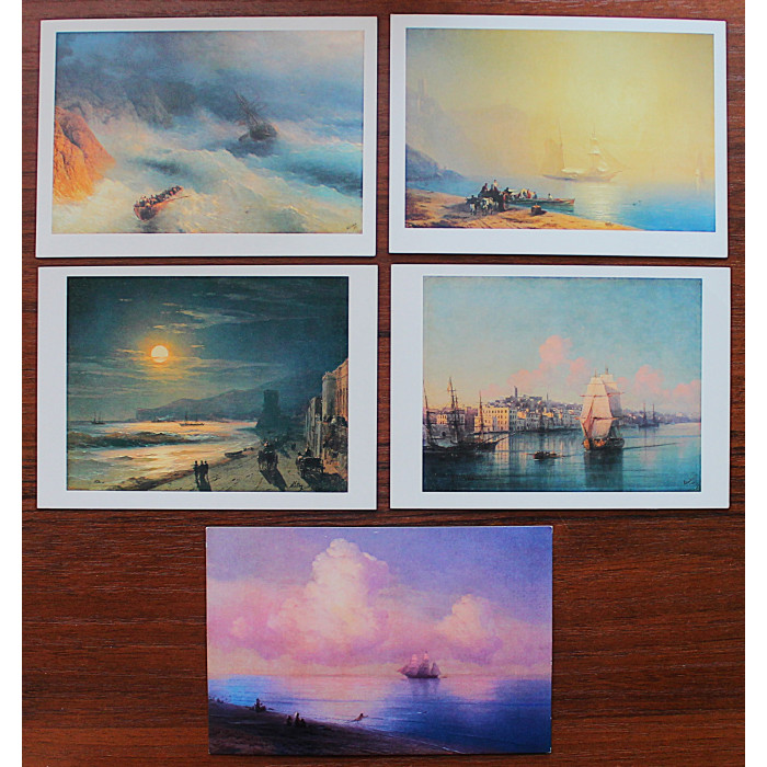 «ИВАН АЙВАЗОВСКИЙ». Комплект из 5 почтовых открыток. Новые