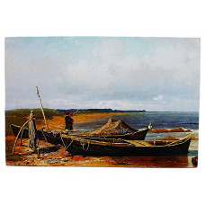 Открытка "Лодки. На берегу Финского залива". Юлий Клевер (2020 год) Новая  