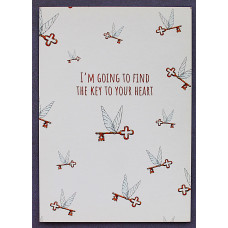  Я собираюсь найти ключик к твоему сердцу. Авторская открытка Mio Buono. Новая. Крылатый ключик