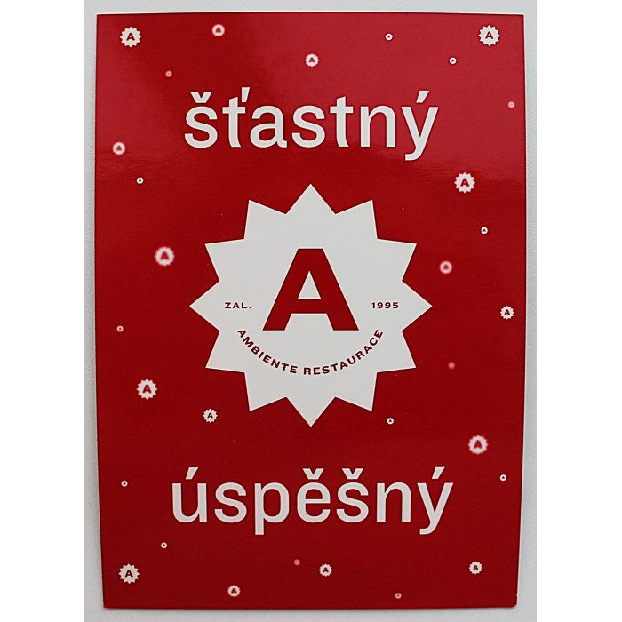 ЧЕХИЯ открытка "Ambiente restaurace". Ресторан в Праге. Счастливый. Успешный. Новая