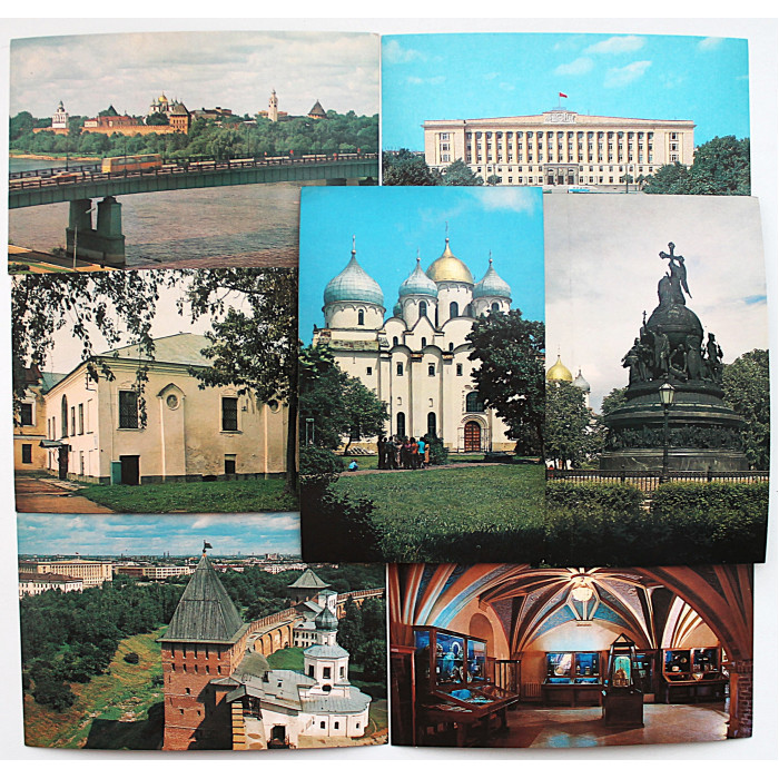 СССР комплект из 7 открыток «НОВГОРОД» (Аврора, 1982)