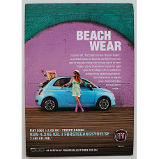 ДАНИЯ рекламная открытка "FIAT 500 C" (2013 год) Чистая