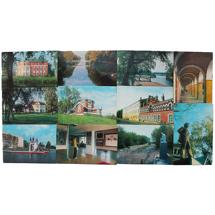 СССР комплект из 11 открыток "Вышний Волочек" (1988 год)