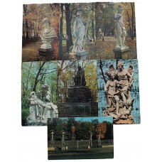 СССР комплект из 7 открыток "Ленинград". Летний сад (Лениздат, 1980) Чистые