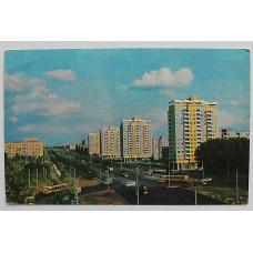 СССР открытка "Минск". Партизанский проспект и площадь Ванеева (1977 год) Чистая