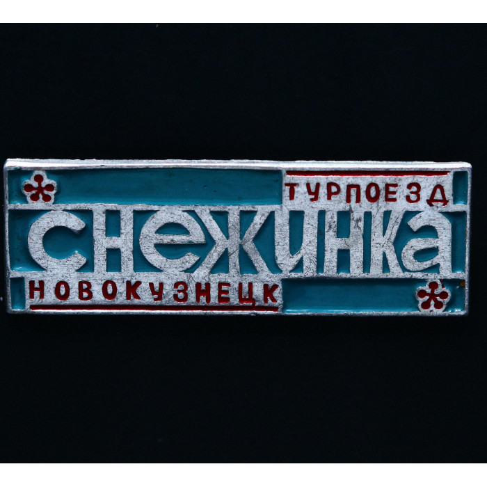 СССР Значок Турпоезд Снежинка. Новокузнецк.