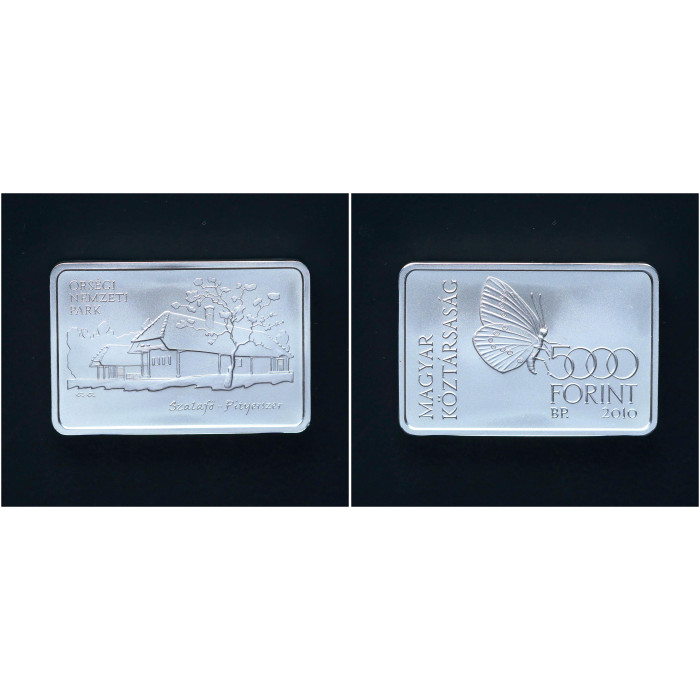 Венгрия 5000 Форинтов 2010 год. 925. Национальный парк Эршег. Бабочка РЕДКАЯ