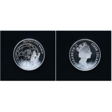 Острова Кука 5 Долларов 1992 год Серебро 500 Защитим наш мир Бабочка