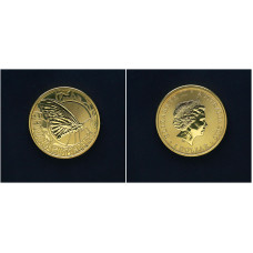 Австралия 1 Доллар 2010 год. Дворовые жуки - Бабочка Птицекрылка. Елизавета II