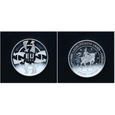 Германия настольная Медаль Европейский союз 1994 год Серебро 925 / 15 гр. Пруф / Proof 