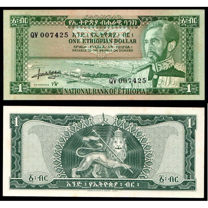 Эфиопия 1 Доллар 1966 год Геральдический Лев