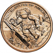 США 1 доллар 2025 D год UNC UC# 439 Космический центр имени Линдона Джонсона в Техасе, Американские инновации
