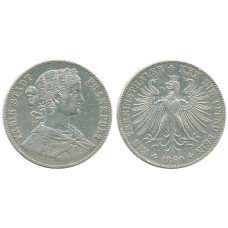 Германия Франкфурт 1 союзный талер 1860 года  Германские государства Серебро XF KM# 360