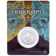 Казахстан 100 Тенге 2018 год BUNC UC# 149 Небесный волк Серия Культовые животные - тотемы кочевников В блистере