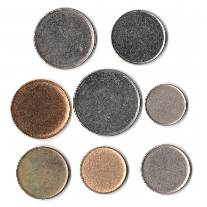 Полный комплект магнитных заготовок для монет РФ регулярного чекана 
