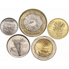 Колумбия 50 100 200 500 1000 песо 2012-2023 год UNC Набор из 5 монет