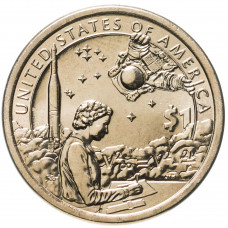 США 1 доллар 2019 D год UNC UC# 108 Индейцы в космической программе, Сакагавея, Коренные американцы