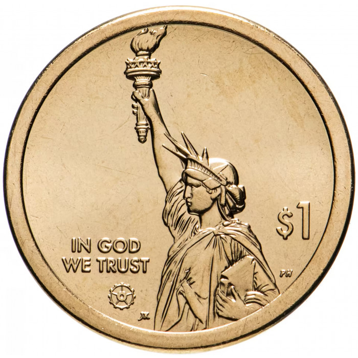 США 1 доллар 2020 D год UNC UC# 125 Космический телескоп "Хаббл", Мэриленд, Американские инновации