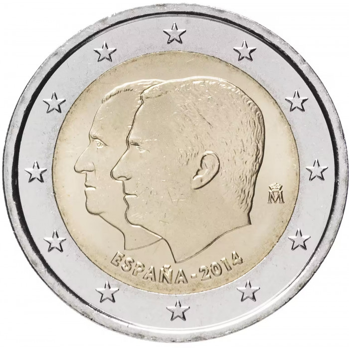 Испания 2 евро 2014 год Король Филипп VI UNC KM# 1325