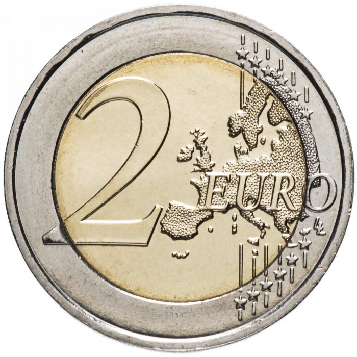 Франция 2 евро 2018 год UNC UC# 106 100 лет окончанию Первой Мировой войны