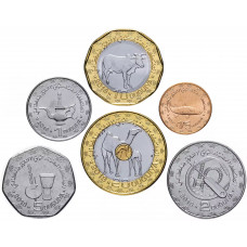 Мавритания 1/5 1 5 10 20 угий 2017-2018 год UNC Набор из 6 монет