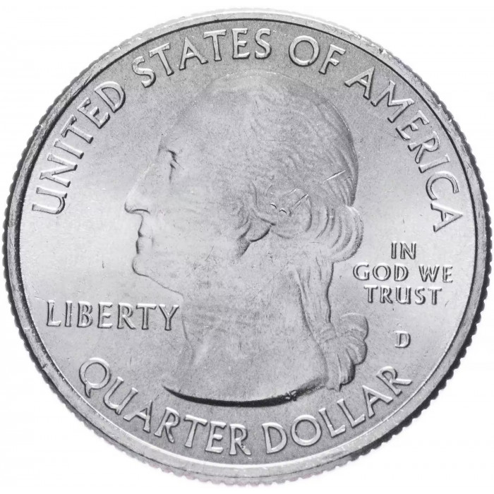 США 25 центов 2016 D год UNC Прекрасная Америка № 35 Форт Молтри (BOX448)
