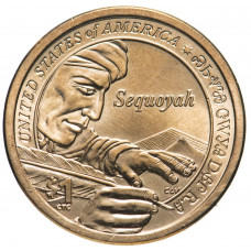 США 1 доллар 2017 D год UNC KM# 640 Секвойя Сакагавея Коренные американцы
